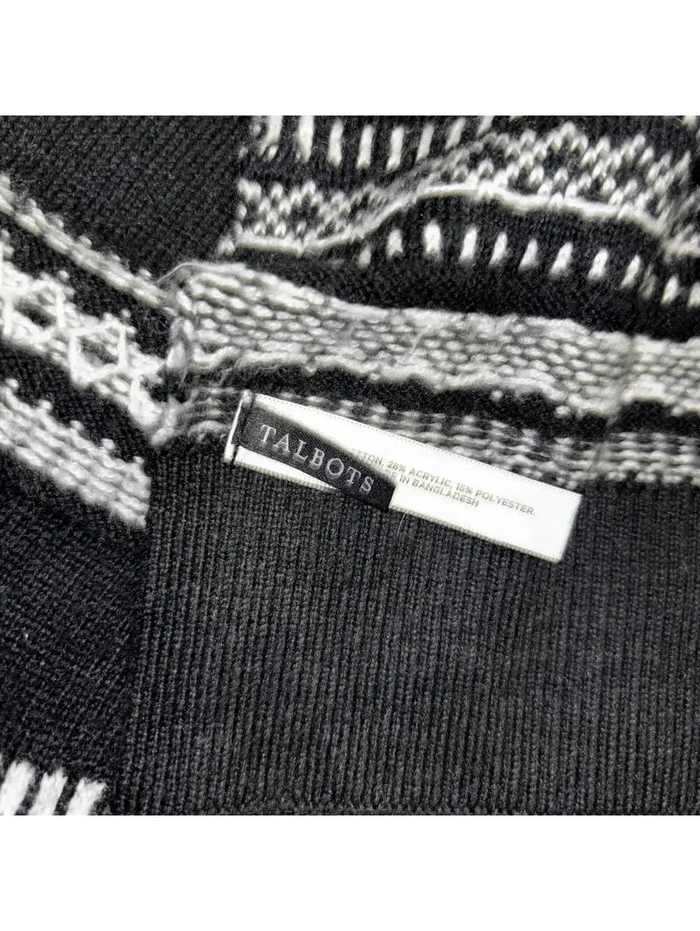 Talbots Scarf, Black & White